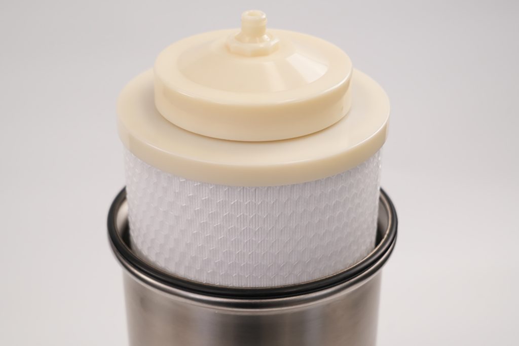 ChengrongTimes mineral-retaining water filter: 4-stage composite filter cartridge consisting of a pleated sediment filter, activated carbon fiber, PP cotton and a proprietary 0.01-micron chlorine-reduction ultrafiltration membrane